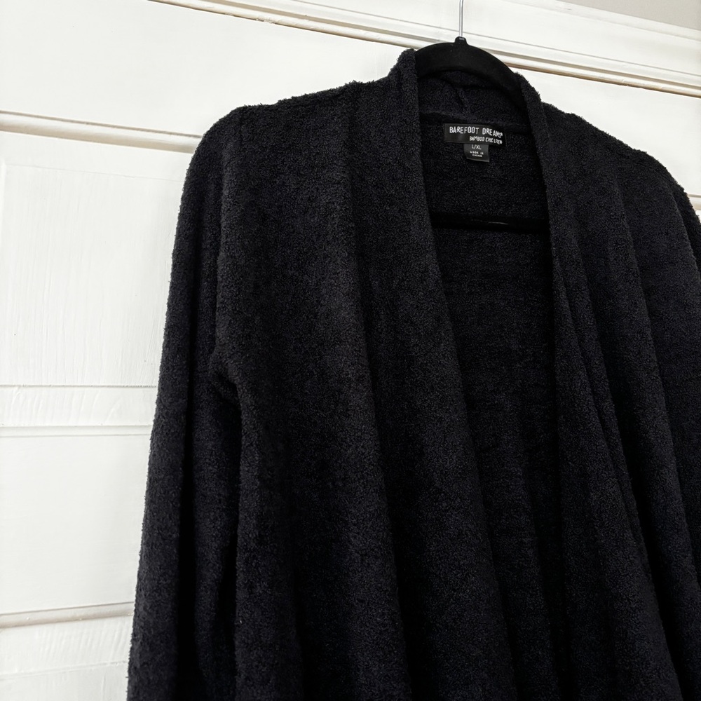Barefoot Dreams Bamboo Chic Lite Open Front Draped Cardigan Waterfall Size L /XL - Picture 4 of 15